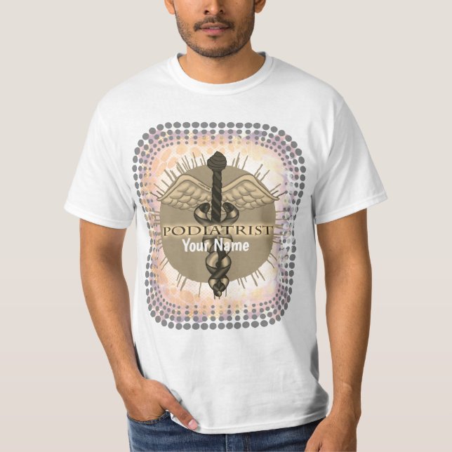 Caduceus Podiatrist t-shirt (Framsida)