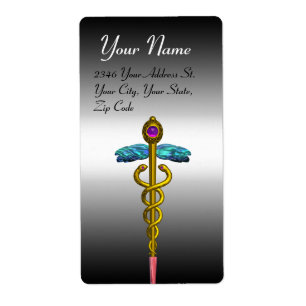 CADUCEUS, pulant guld ametyst Fraktsedel