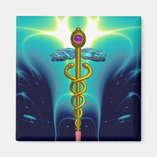 CADUCEUS , pulserande guld ametist Magnet