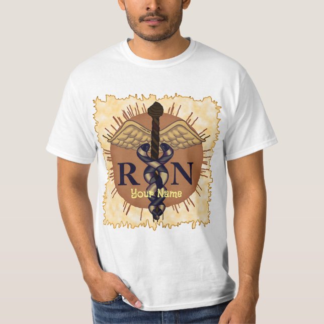 caduceus R.N. Nurse T-Shirt (Framsida)