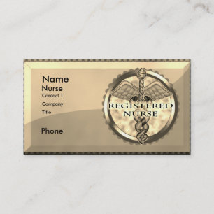 Caduceus Registrated Nurse affärskorts Visitkort
