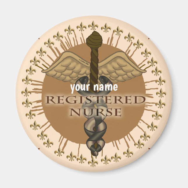 Caduceus Registrated Nurse magnet (Framsidan)