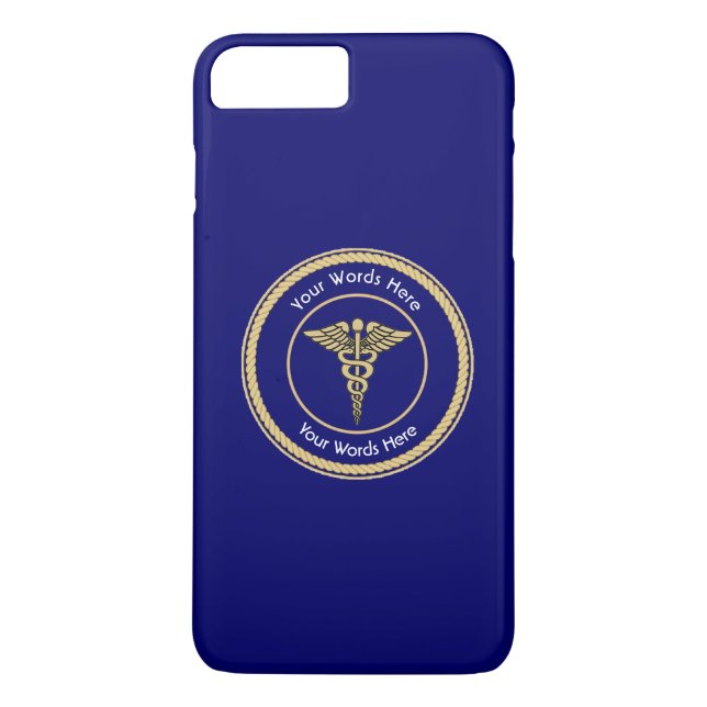 Caduceus Rope Shield Universal Anpassningsbar Case-Mate iPhone Skal (Baksida)