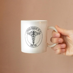 Caduceus staff från Hermes stolt förälder i Doktor Kaffemugg