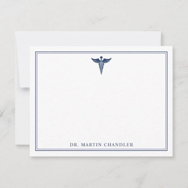 Caduceus Stationery Medical Doktor Note Card Tack Kort (Framsida)