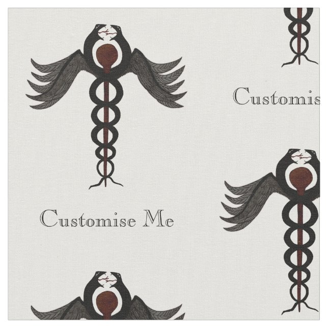 Caduceus (subdued) tyg (Närbild)