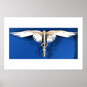 Caduceus - Symbol för läkekonsten Poster
