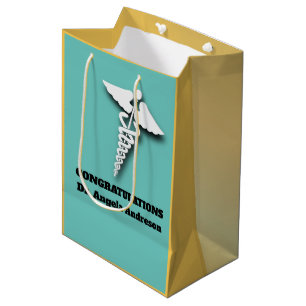 Caduceus Symbol Teal Vuxen Doktor Grattisar
