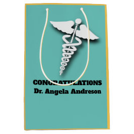 Caduceus Symbol Teal Vuxen Doktor Grattisar