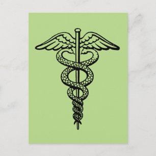 Caduceus-symbolen Vykort