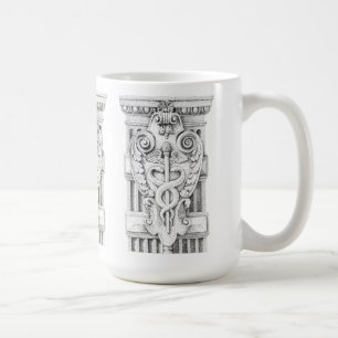 CADUCEUS Tall White Mugg