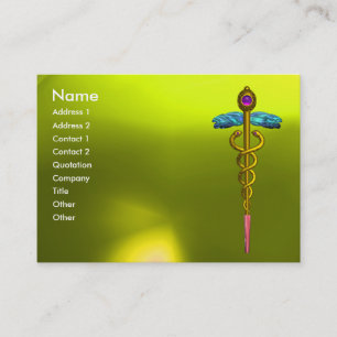CADUCEUS TOPAZ, vibrerande gult för rosa i guld Visitkort