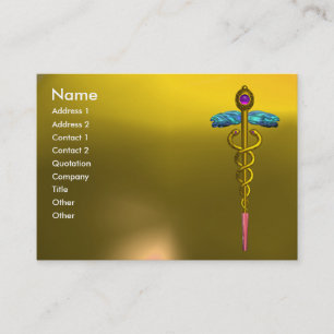 CADUCEUS TOPAZ, vibrerande gult för rosa i guld Visitkort
