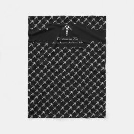 Caduceus (vit) fleecefilt