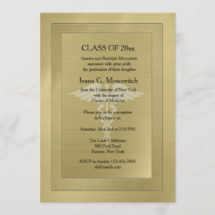 Caduceus Watermark Guld Medical Studenten Inbjudan