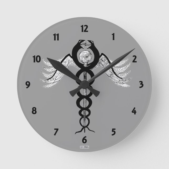 Caduceusen Rund Klocka (Framsida)