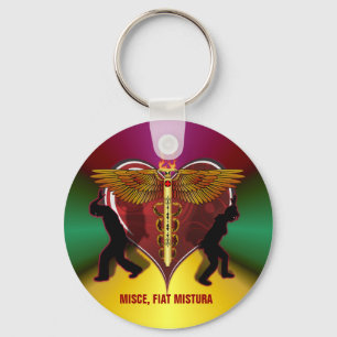 Caduceushjärta V-1, MISCE, FIAT MISTURA Nyckelring