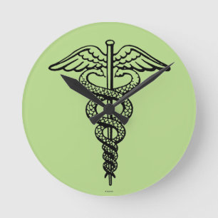 Caduceussymbolet Rund Klocka