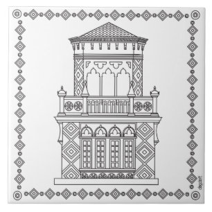 Ca'd'Zan Torn Sarasota Ceramic Tile Kakelplatta