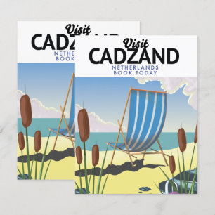 Cadzand Netherlands-reseaffisch på stranden