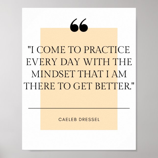 Caeleb Dressel Quote Poster (Framsidan)