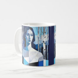 "Caeliths" Pose – En Abstrakt Porträtt Kaffemugg