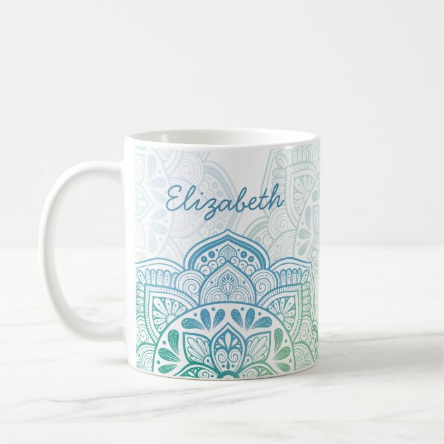 Caelum Mandala 11 oz. Personalized Mug Kaffemugg (Vänster)