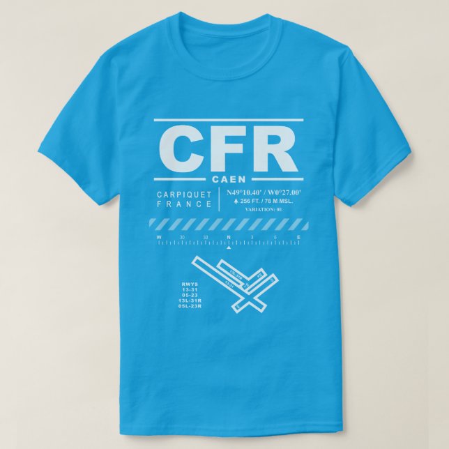Caen - Carpiquet Airport CFR T-Shirt (Design framsida)