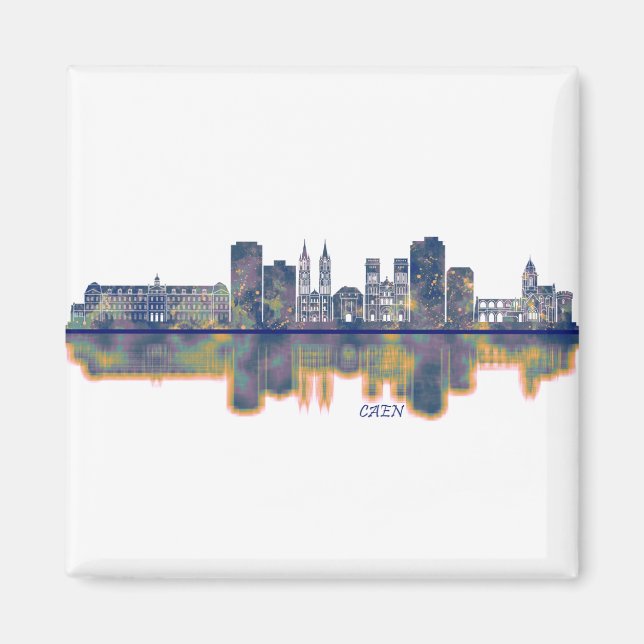 Caen Skyline Magnet (Framsidan)