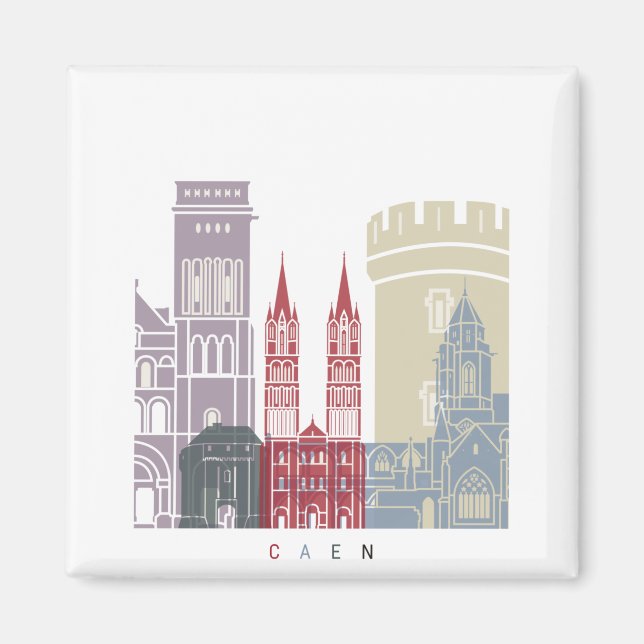 Caen skyline poster magnet (Framsidan)