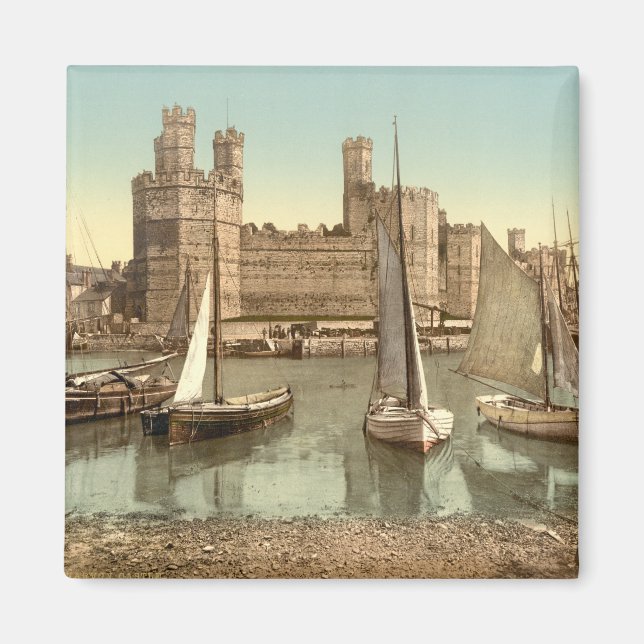 Caernarfon Castle II, Gwynedd, Wales Magnet (Framsidan)