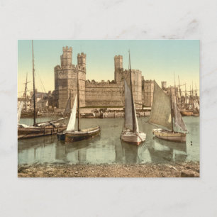 Caernarfon Castle II, Gwynedd, Wales Vykort