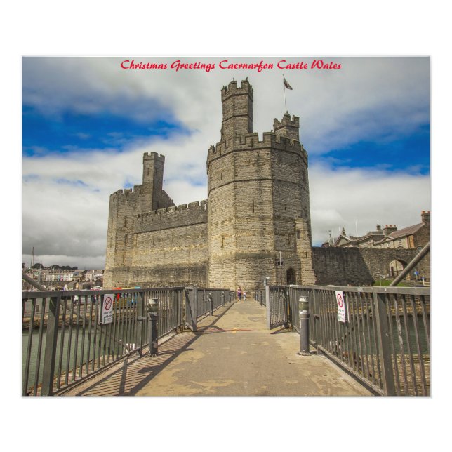 Caernarfon Castle Wales. Fototryck (Framsidan)
