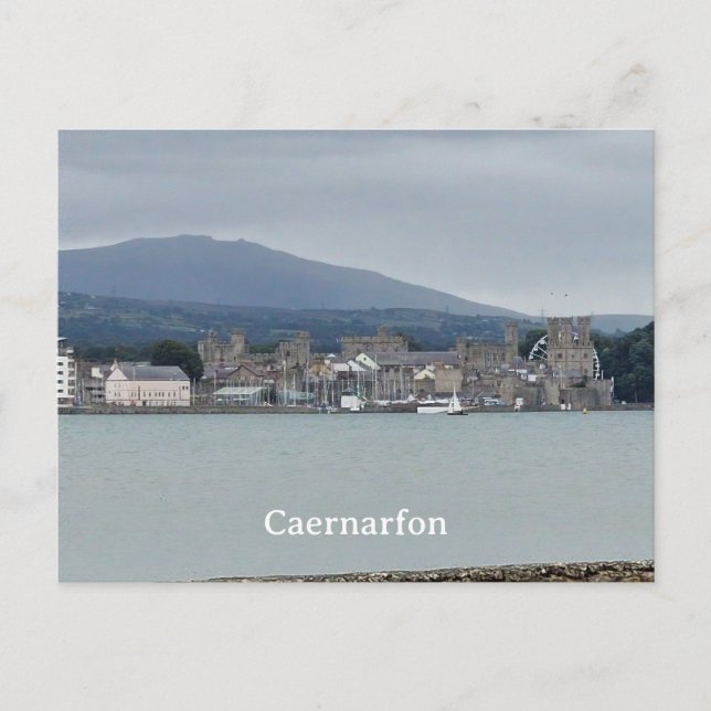 Caernarfon från Anglesey Vykort (Framsida)