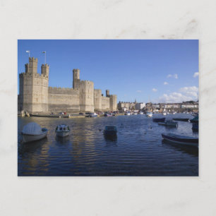 Caernarfon slott, Gwynedd, Wales 2 Vykort