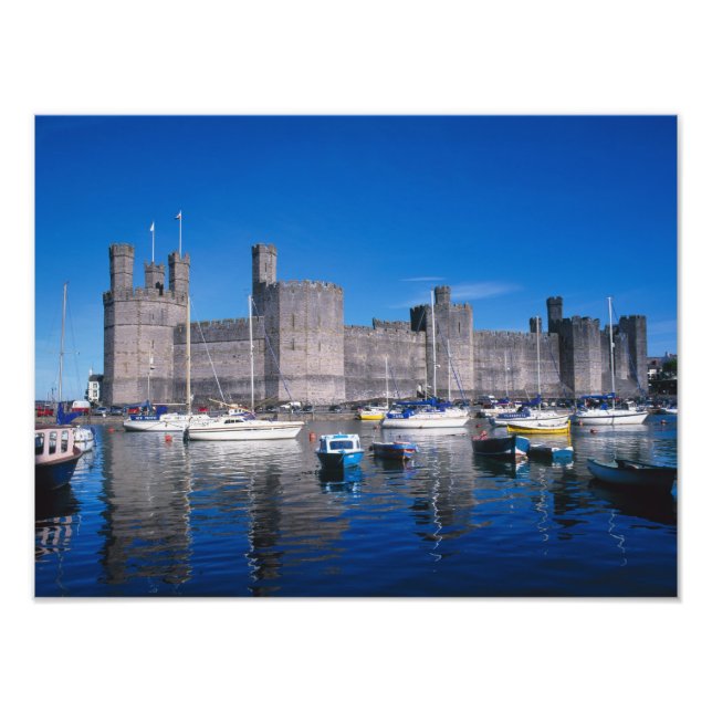 Caernarfon slott, Gwynedd, Wales Fototryck (Framsidan)