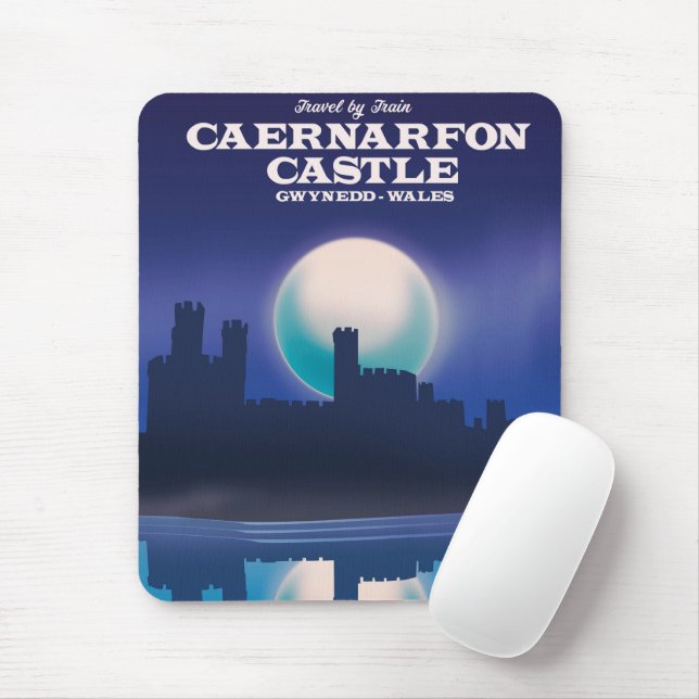 Caernarfon slott, Gwynedd Wales resaffisch Musmatta (Med mus)