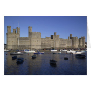 Caernarfon slott, Gwynedd, Wales (RF) Hälsningskort