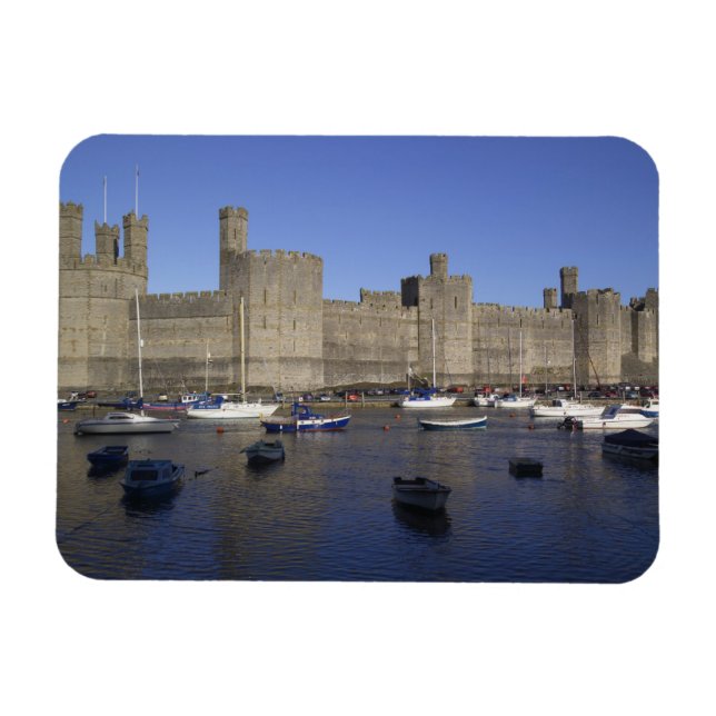 Caernarfon slott, Gwynedd, Wales (RF) Magnet (Horisontell)