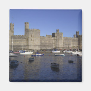 Caernarfon slott, Gwynedd, Wales (RF) Magnet
