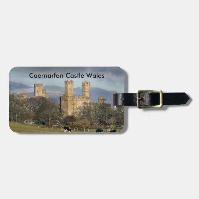 Caernarfon slott Wales. Bagagebricka (Horisontell Framsida)