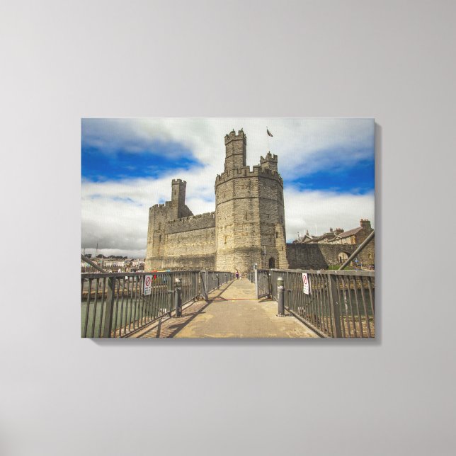 Caernarfon slott Wales. Canvastryck (Framsida)