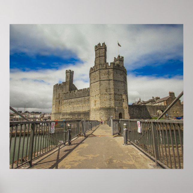 Caernarfon slott Wales. Poster (Framsidan)