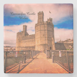 Caernarfon slott Wales. Stenunderlägg