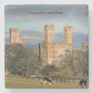 Caernarfon slott Wales. Underlägg Sten