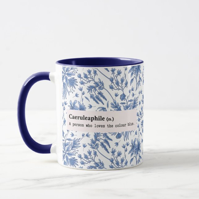 CAERULEAPHILE BLUE FLOWER NATURE MUGG (Vänster)