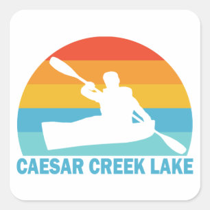 Caesar Bäck Sjö Ohio Kayak Fyrkantigt Klistermärke