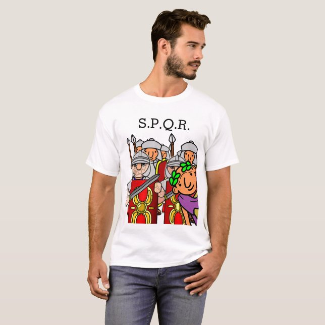 Caesar Foto-Bombarderar den romerska legionen T Shirt (Hel framsida)