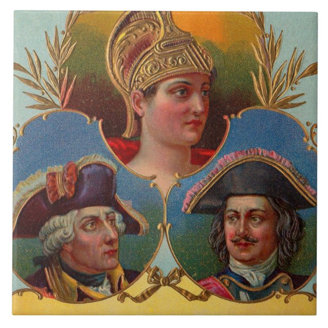 Caesar - Kaiser - Tsar cigar box-etikett Kakelplatta (Framsidan)