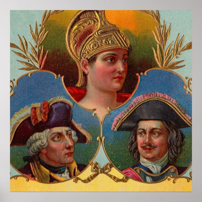Caesar - Kaiser - Tsar cigar box-etikett Poster (Framsidan)